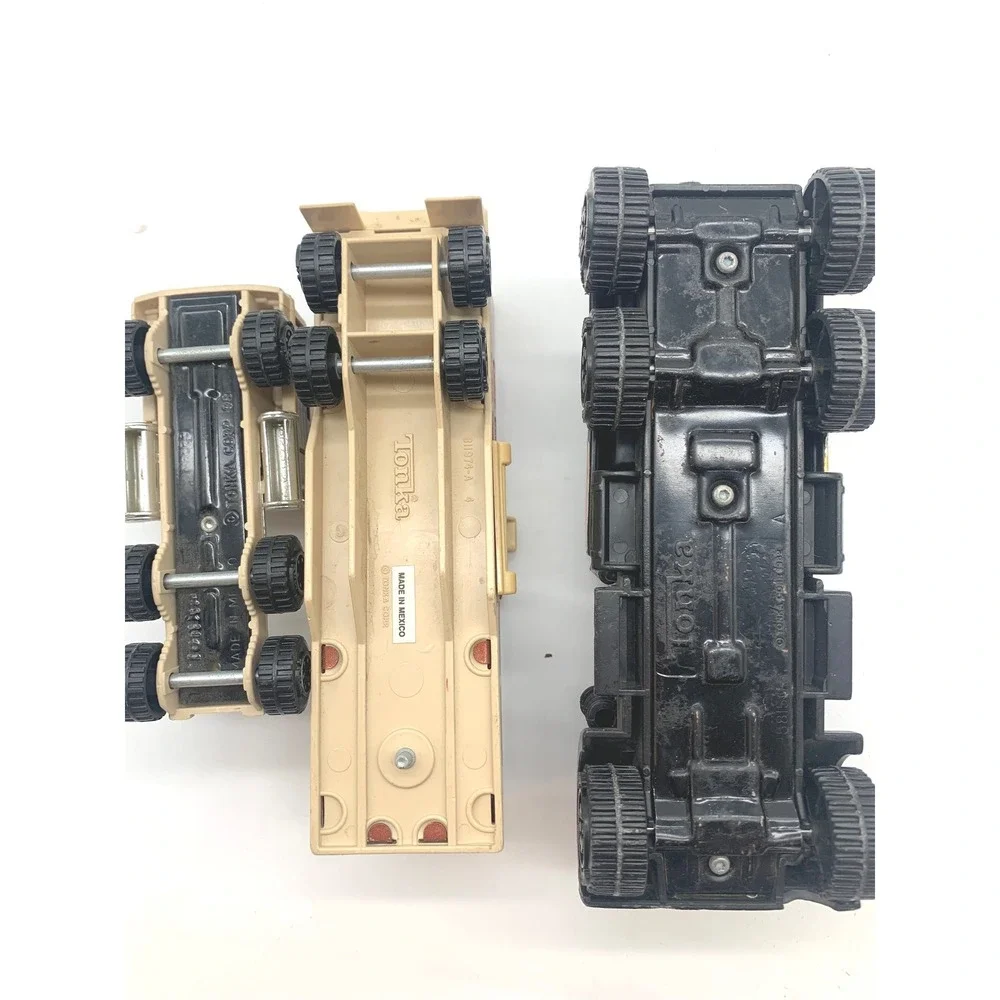 Tonka Diecast Vehicle Lot 4pc Red Black Tan Vintage 1980s Emergency Tow Horse